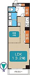 パークサイト泉 1LDKの間取図画像