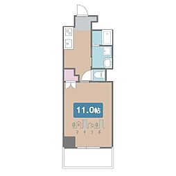 グランダール吹上 1Kの間取図画像