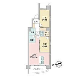 さくらヒルズフジミ 2LDKの間取図画像