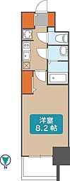 プレサンス広小路通パルス 1Kの間取図画像