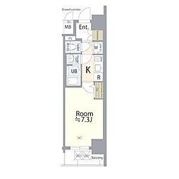 エスリード上前津テルツェ 1Kの間取図画像