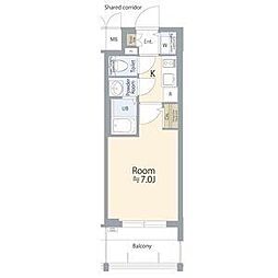 名古屋市北区若葉通1丁目マンション 1Kの間取図画像