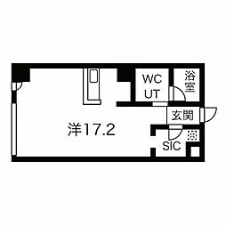 コレクション名駅3 ワンルームの間取図画像