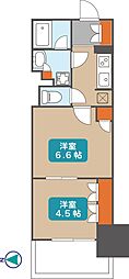 プレサンス名駅南ブリエ 2Kの間取図画像