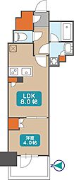 プレサンス名駅南ブリエ 1LDKの間取図画像