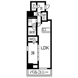 アーバンパーク日吉 1LDKの間取図画像