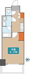 ディアレイシャス泉 1Kの間取図画像