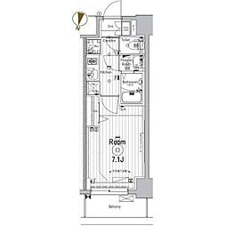 メイクスデザイン名駅南 1Kの間取図画像