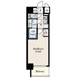 S-RESIDENCE浄心2 1Kの間取図画像