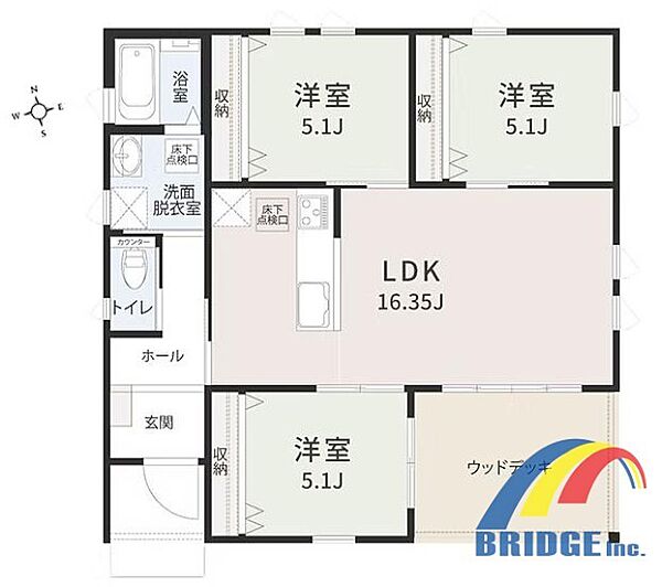 用途に合わせて使いやすい間取です