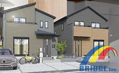 外観：駐車2台可能、明るい南向きの邸宅。 嬉しい収納スペースが多数完備。 家族の憩いの場リビングも、明るい日差しが差し込みます。 是非、市川市内で新築一戸建をお探しの方はお気軽にお問い合わせ下さい。 