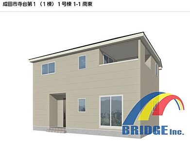 外観：駐車2台可能で、全室南向き 日差しが差し込む明るいお住まい。 玄関ホール収納、WIC完備。 またくつろぎスペース、タタミコーナーも付いています。 