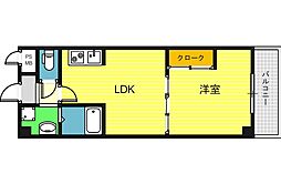 ネオスプリング 1LDKの間取図画像
