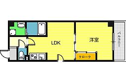 ネオスプリング 3階1LDKの間取り