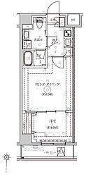 ベルシードアルファ押上イースト 6階1LDKの間取り