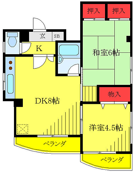 メゾンツカモト ｜東京都北区栄町(賃貸マンション2DK・2階・30.00㎡)の写真 その2