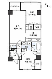 グランドステージ初台 2LDKの間取図画像