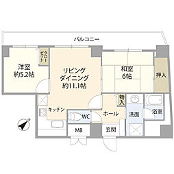 ステーションプラザ・メッツ東向島駅前 2LDKの間取図画像