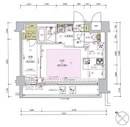 ミルーナヒルズ柏 1LDKの間取図画像