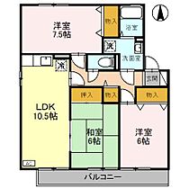 セジュール喜多Ｃ 202 ｜ 栃木県栃木市岩舟町静276-2（賃貸アパート3LDK・2階・70.43㎡） その2