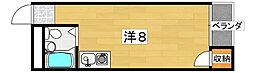 チェリーコート ワンルームの間取図画像