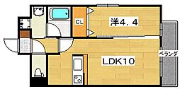 PRESTANCE香里 1LDKの間取図画像
