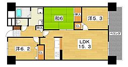 リーベスト寝屋川 3LDKの間取図画像