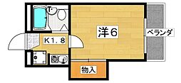 グレース香里園 1Kの間取図画像