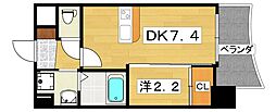 プラ・ディオ寝屋川駅前 1DKの間取図画像