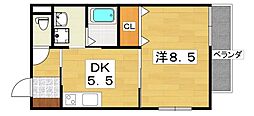 タイセイパレス寝屋川公園 1DKの間取図画像