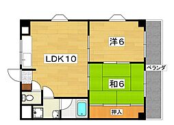 ジョイフル寝屋川 3LDKの間取図画像