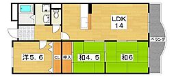 プランドール.マツカワ 3LDKの間取図画像