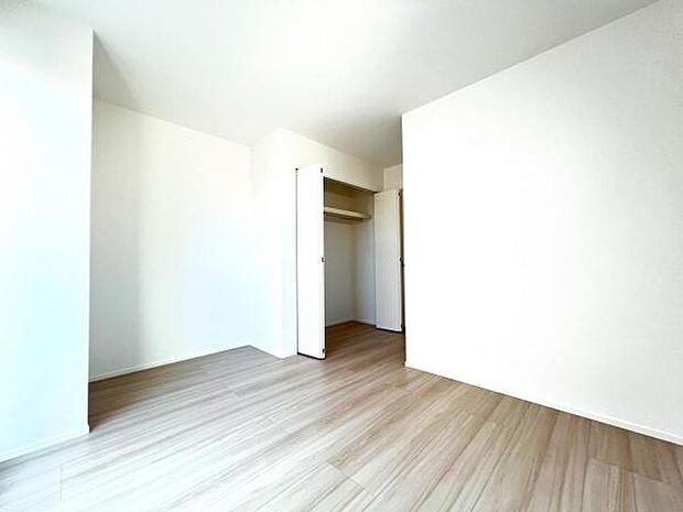 枕棚とハンガーパイプの付いたクローゼットです。