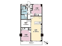 ボン・ファミリエ 2SLDKの間取図画像