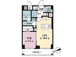 キョウエイハイツ田町 1LDKの間取図画像
