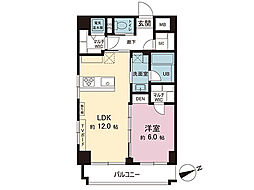 キョウエイハイツ田町 1LDKの間取図画像