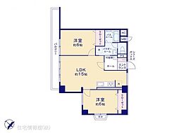 藤和平塚コープ 2LDKの間取図画像