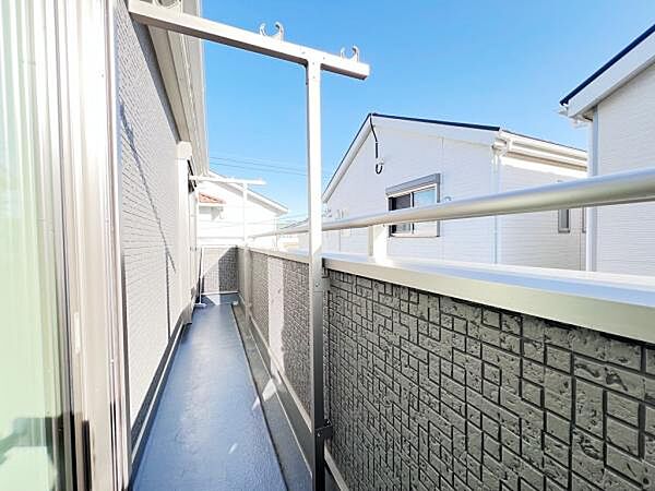 お洗濯ものを気持ち良く太陽の光で干せるのが嬉しいですね。