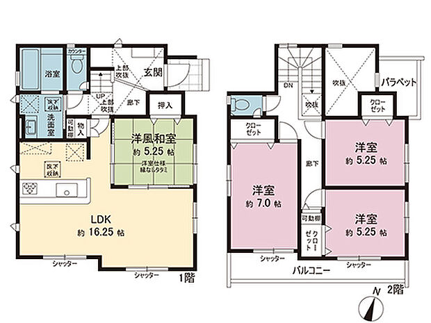 間取図です。図面と異なる場合は現況を優先させていただきます。