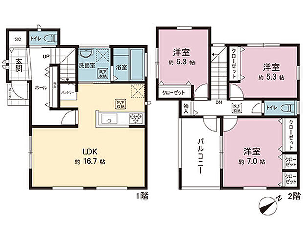 間取図です。図面と異なる場合は現況を優先させていただきます。