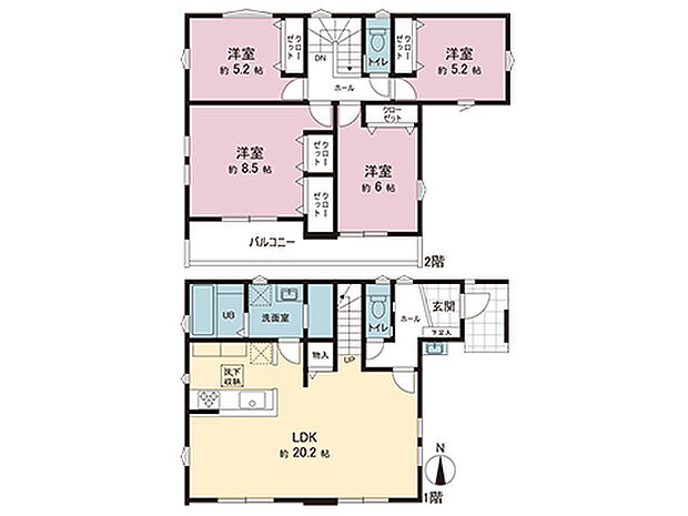 間取図です。図面と異なる場合は現況を優先させていただきます。