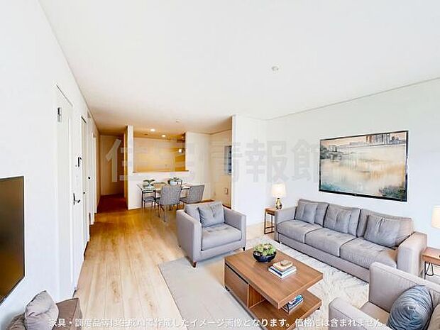 リビングダイニングになります。ご家族そろっての素敵な空間になりそうですね。