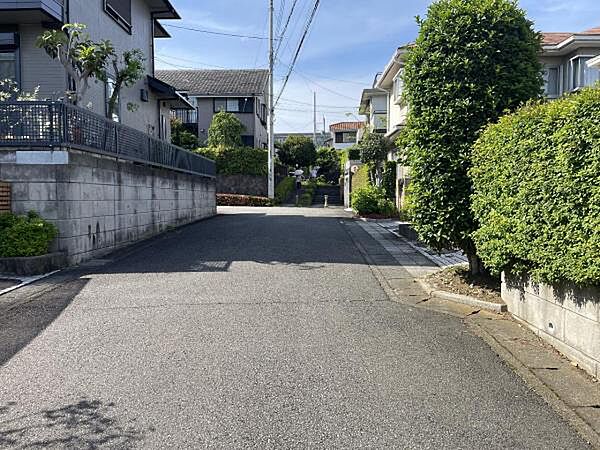 前面道路を含めた現地写真です。