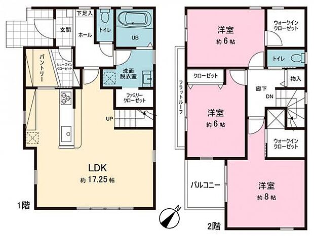 延床面積 98.95m2 参考プランは一例です。お客様が自由に決定できます。