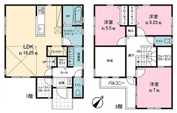 延床面積 97.49m2 参考プランは一例です。お客様が自由に決定できます。