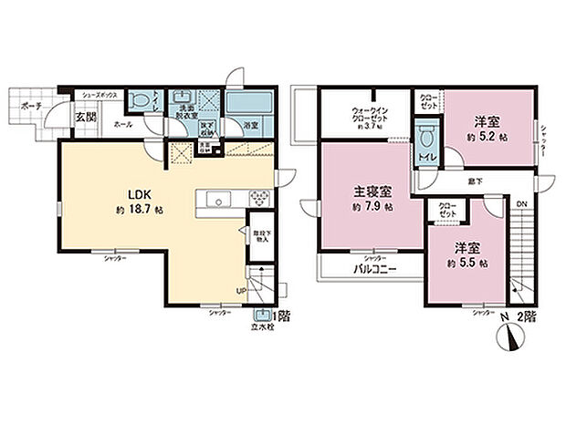 間取図です。図面と異なる場合は現況を優先させていただきます。