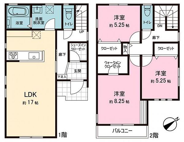 延床面積 94.19ｍ2　参考プランは一例です。お客様が自由に決定できます。