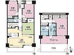 モラーダ厚木プレステージ 4LDKの間取図画像