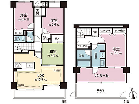 4LDK 間取り