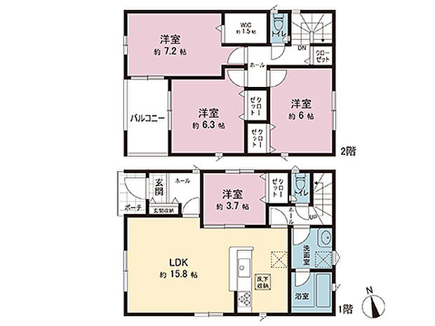 間取図です。図面と異なる場合は現況を優先させていただきます。